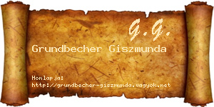 Grundbecher Giszmunda névjegykártya